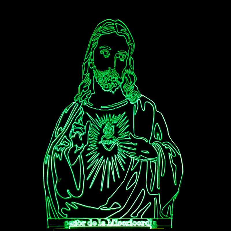 Lampe 3D Tactile Multicolore – Jésus-Christ