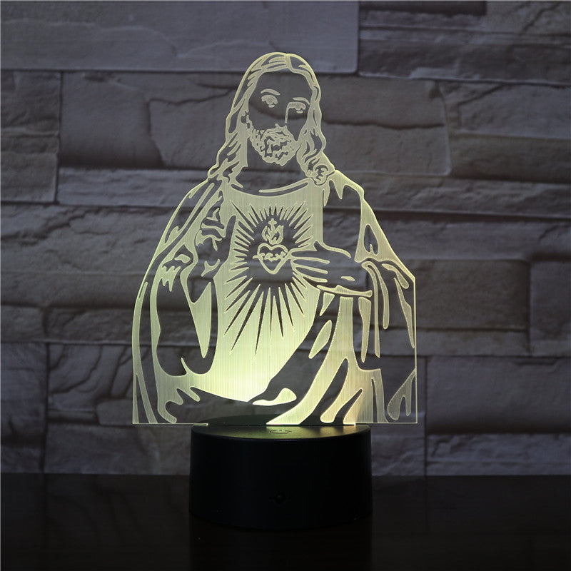 Lampe de Table Chrétienne Lumineuse – Jésus-Christ