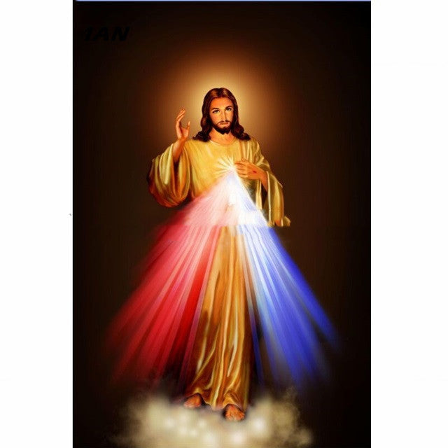 Mosaïque Diamant Brodée – Image de Jésus-Christ