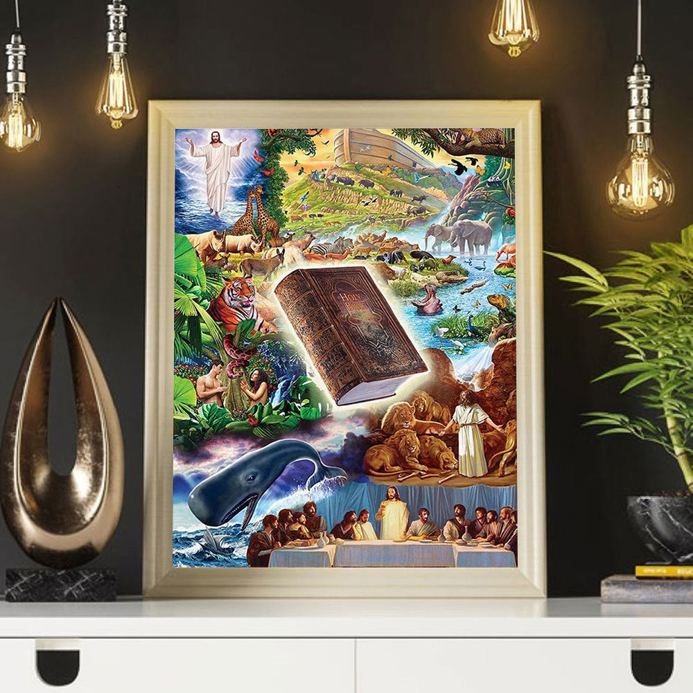 Livre Mosaïque Jésus – Peinture Diamant 5D DIY (Paysage)