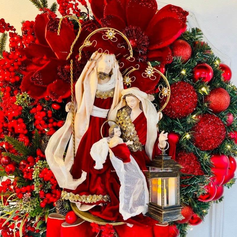 Couronne Lumineuse de Noël – Jésus Sacré