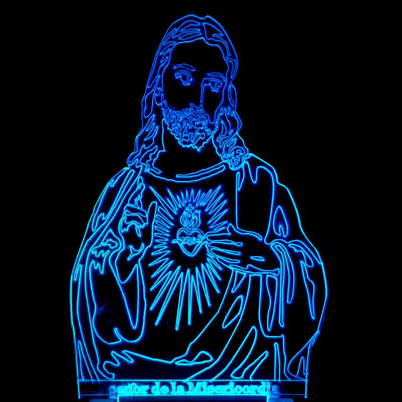 Lampe 3D Tactile Multicolore – Jésus-Christ