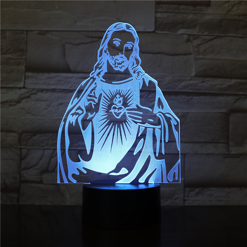 Lampe de Table Chrétienne Lumineuse – Jésus-Christ