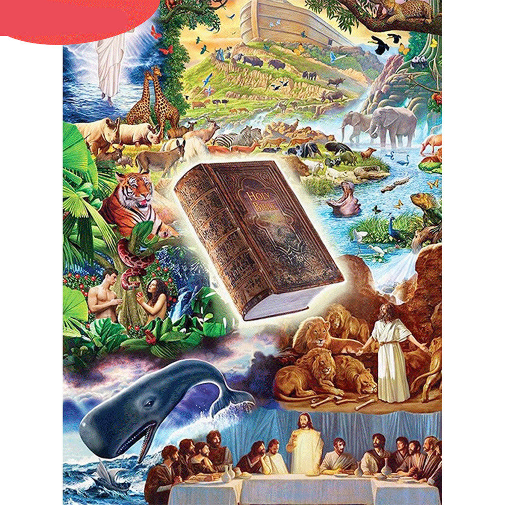 Livre Mosaïque Jésus – Peinture Diamant 5D DIY (Paysage)