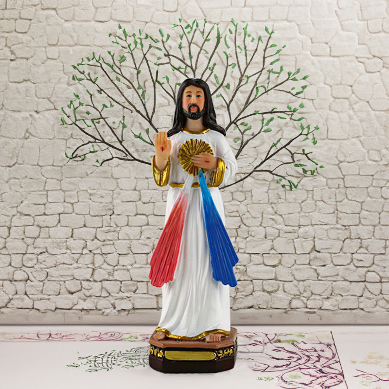 Figurines Religieuses en Résine – Vierge Marie & Naissance de Jésus