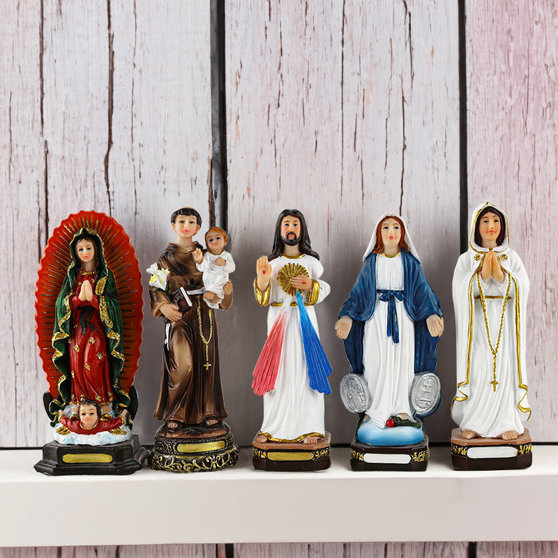 Figurines Religieuses en Résine – Vierge Marie & Naissance de Jésus