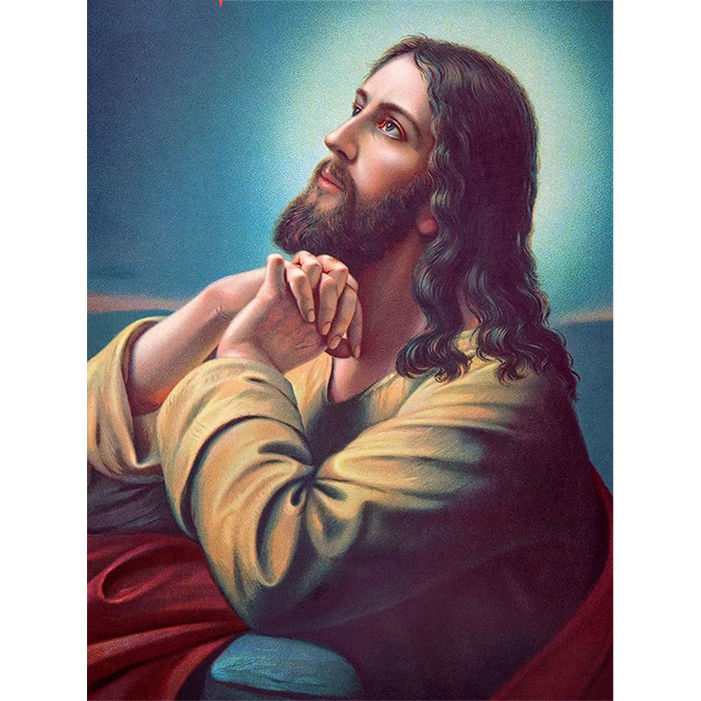 Mosaïque Brodée DIY – Jésus-Christ (Diamants Carrés ou Ronds)