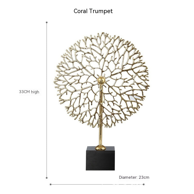Ornement Décoratif en Métal – Arbre Marin Corail