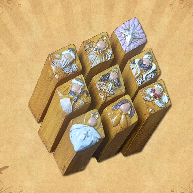 Ensemble de Statues en Résine – Jésus sur Colonne (Décoration de Noël)