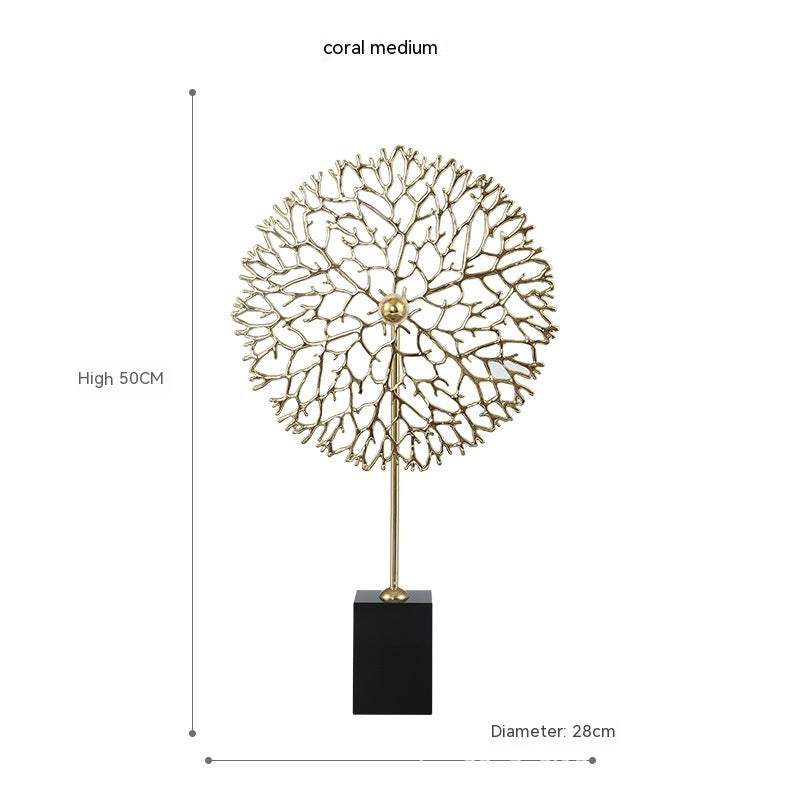 Ornement Décoratif en Métal – Arbre Marin Corail